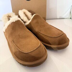 NIB UGGS UGG AUSTRALIA LORIA PULL ON SLIPPERS SHOES SIZE 9 CHESTNUT